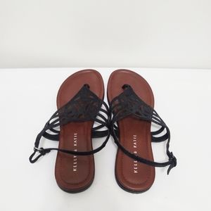 NEW Kelly & Katie Black/Brown Patrice Thong Sandal